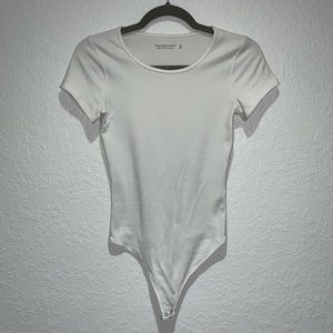 White Abercrombie & Fitch Thong Bodysuit